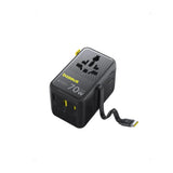 Baseus EnerCore CG11 6-in-1 Universal Travel Adapter with Retractable Cable 70W - Black