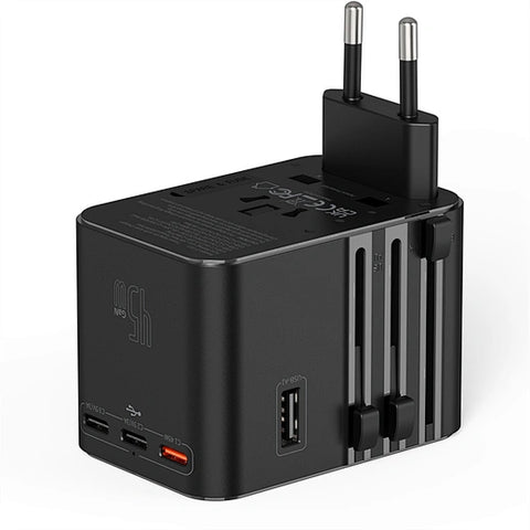 WiWU Wi-UA006 45W GaN Universal Plug Adapter with 3 USB-C and 2 USB-A Ports