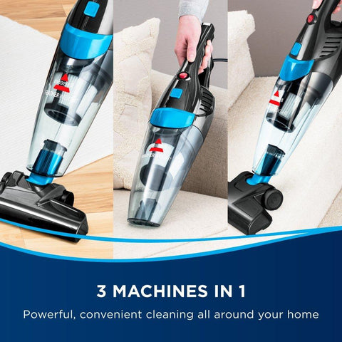 Bissell Featherweight 3-in-1 Upright Hand & Stair Vacuum Cleaner, 450W, 0.5L – Black & Blue (2024E)