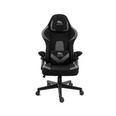 Black Bull Gaming Chair With Headrest Up & Down Slide Adjustable and Moveable Armrest, Fabric