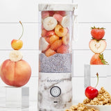 Blendjet V2 Portable Blender 16oz, Smoothie Maker, Fruit Blender, BPA-Free, 475ml, Sports Bottle, USB-C Rechargeable - White Marble