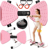 Waist Twister Machine Exercise Fitness Tool, Ab Twister Board with the Smart LED Digital Monitor, 300lbS Capacity & 20dB Ultra-Quiet, Anti-Slip Home Gym Workout Equipment for Women Belly Fat