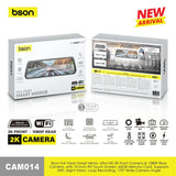 BSON Full Vision Smart Mirror - 2K Front, 1080P Rear Camera & Night Vision