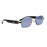Chamelo Aura Touch Prismatic Smart Sunglasses with Color-Changing Lenses - Calm Mirror / Black Frame