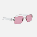 Chamelo Aura Touch Prismatic Smart Sunglasses with Color-Changing Lenses - Calm Mirror / White Frame