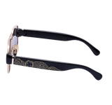Chamelo Dragon Slider HVL Smart Sunglasses with Polarized Adjustable Tint Lenses - Smoke Glossy Mirror / Black Gold Frame
