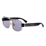 Chamelo Dragon Slider HVL Smart Sunglasses with Polarized Adjustable Tint Lenses - Smoke Glossy Mirror / Black Gold Frame