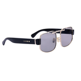 Chamelo Dragon Slider HVL Smart Sunglasses with Polarized Adjustable Tint Lenses - Smoke Glossy Mirror / Black Gold Frame
