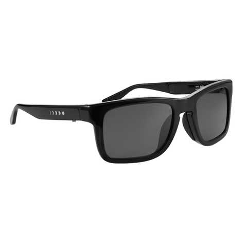 Chamelo Prime Slider HVL Smart Sunglasses with Dual Tint Adjustment & Partial Polarization - Smoke Mirror / Matte Black Frame