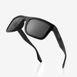 Chamelo Prime Slider HVL Smart Sunglasses with Dual Tint Adjustment & Partial Polarization - Smoke Mirror / Matte Black Frame