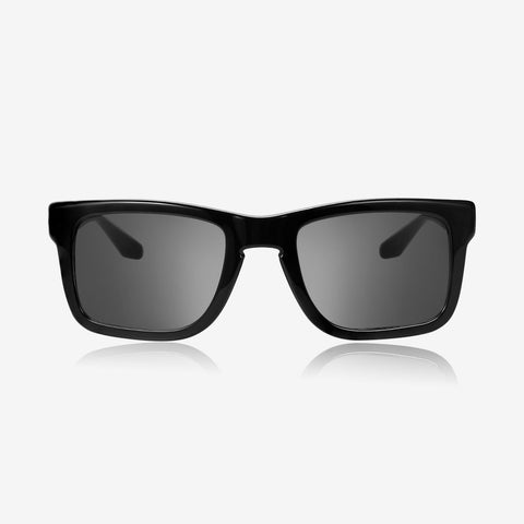 Chamelo Prime Slider HVL Smart Sunglasses with Dual Tint Adjustment & Partial Polarization - Smoke Mirror / Matte Black Frame