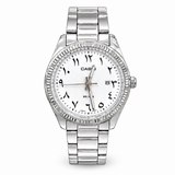 Casio White Arabic Numeral Custom Ladies Watch LTP-1302-7B3
