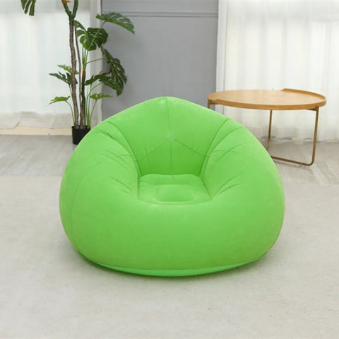 XL Single Size Inflatable Flocked Lounge Sofa Chair – 110 × 110 × 85 cm