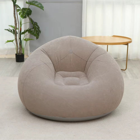 XL Single Size Inflatable Flocked Lounge Sofa Chair – 110 × 110 × 85 cm