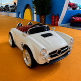 Premium 12V RC Kids Electric Ride-On Retro Car with Parent Remote Control, Music System, LED Lights, Soft Start, USB/AUX, Rechargeable Battery, 30Kg Load Capacity for Ages 3–8