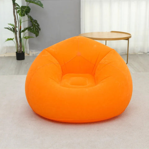 XL Single Size Inflatable Flocked Lounge Sofa Chair – 110 × 110 × 85 cm