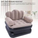 Inflatable Pull-Out Sofa Bed with Ergonomic Backrest, Footrest & Pillow