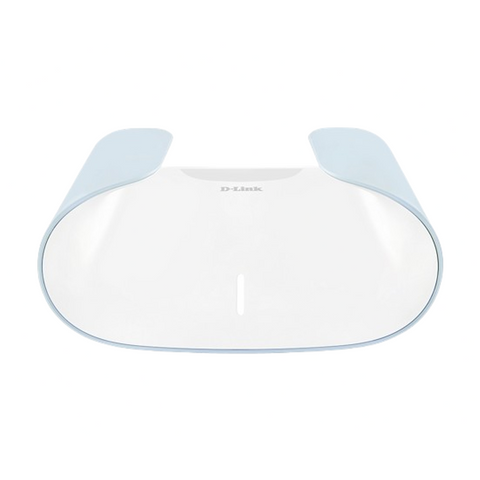 White router with blue accents on a white background