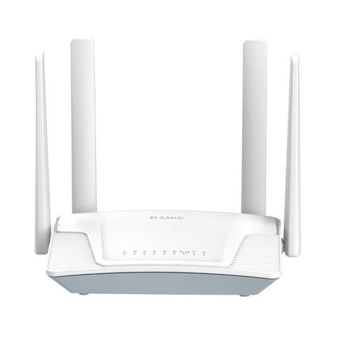 White router with antennas on a white background