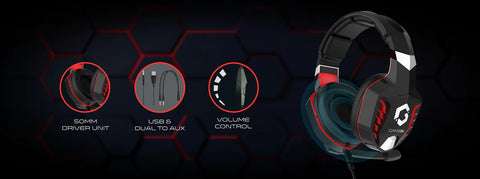 سماعة رأس GAMEON GOK901 Nightfall LED للألعاب - أسود