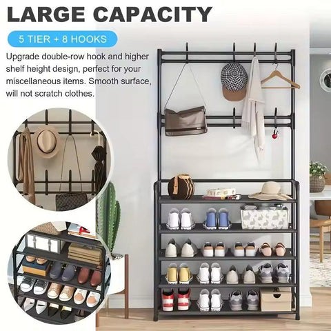 5-Layer Clothes & Shoe Rack