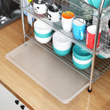 3-Tier Stainless Steel Dish Draining Rack with Mug Holder & Cutlery Drainer