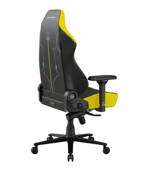 DXRacer MARTIAN Series Electric Adjustable Backrest XL Gaming Chair - Black/Yellow