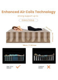 Inflatable Air Mattress with Rechargeable USB Pump, Air Coil Support & Pillow – 198 × 100 cm