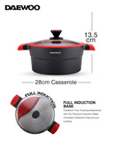 Daewoo 28 cm Pot X Series - Red/Black