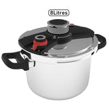Daewoo 8L Pressure Cooker 3 in 1(Pressure - Steam - Normal) Premium Stainless Steel Performance for Faster, Healthier Cooking