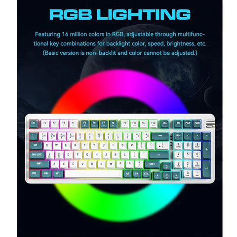 DarkFlash DF98 RGB Wireless Mechanical Gaming Keyboard – Linear Yellow Switch, Twilight
