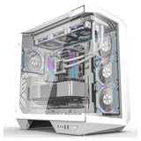 DarkFlash DY470 ATX Mid Tower Gaming Case - White (4 ARGB Fans Included)