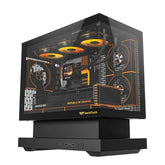 DarkFlash FLOATRON F1 Micro ATX Gaming Case - Black (Fans Not Included)