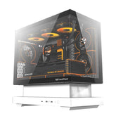 DarkFlash FLOATRON F1 Micro ATX Gaming Case - White (Fans Not Included)