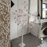 Decorative LED Blossom Flower Tree Lamp with Warm Ambient Lighting & Stable Floor Base - 130 CM