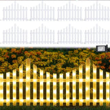 Decorative LED Fence Lights with Multiple Lighting Modes & Easy Clip-On Installation - Set of 8, Warm White - 280 × 28.5 CM