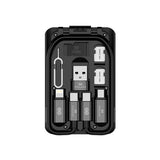 إنجيج، صندوق كابلات USB متعدد الوظائف 6 في 1 مع ملحقات بطاقات SIM