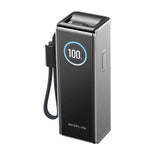 EcoFlow RAPID Power Bank (25,000mAh, 170W, 100W Built-In and Retractable Cables) - Silver