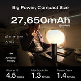 إيكو فلو RAPID Pro بنك طاقة (27,650mAh، 300W، كابل مدمج 140W) - فضي