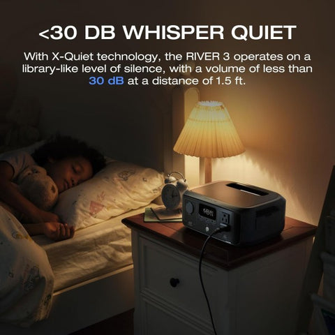 EcoFlow RIVER 3 Portable Power Station 245Wh with 300W Output, X-Boost 600W & Fast Charging