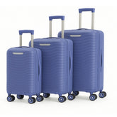 Elegant 3-Piece Travel Luggage Set with 360° Spinner 8-Wheels Design