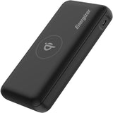 Black Energizer power bank on a white background