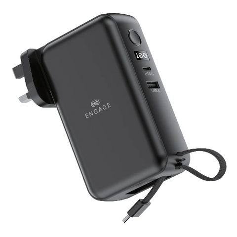 Engage, Hybrid 65W GaN Charger 10000mAh Power Bank