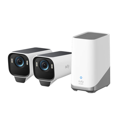 EufyCam S3 Pro 2-Cam Kit – 4K, Radar + PIR Detection, Solar Powered