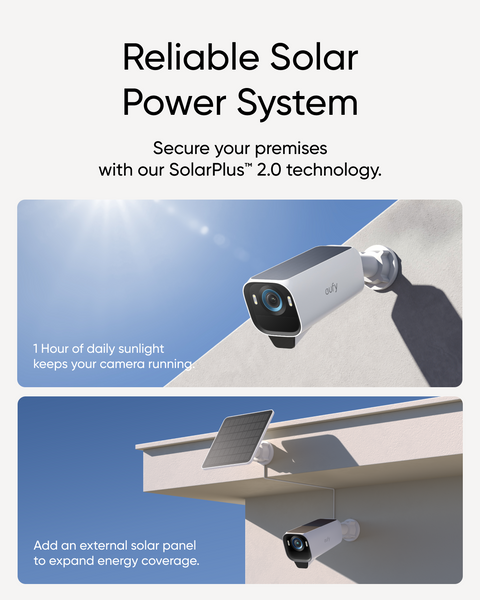 EufyCam S3 Pro 2-Cam Kit – 4K, Radar + PIR Detection, Solar Powered
