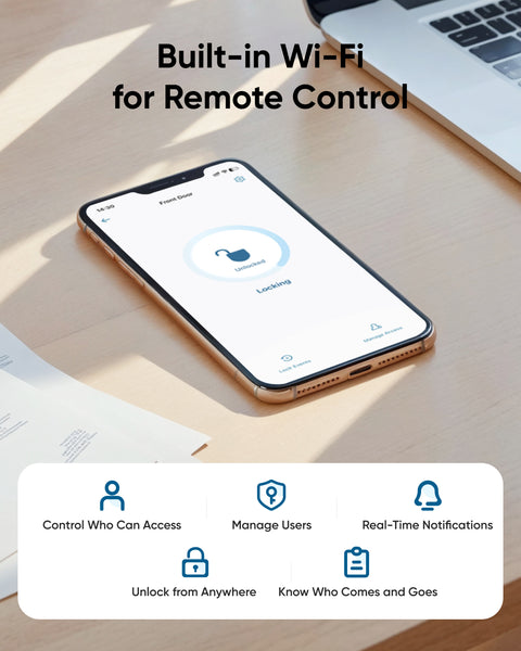 Eufy Smart Lock C33 – Fingerprint Door Lock with Wi-Fi Remote Access