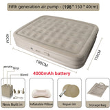 Double Inflatable Air Mattress with Electric Pump, Air Coil Support & 300 kg Capacity – 198 × 150 cm