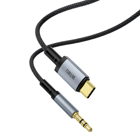 WiWU Legend USB-C to 3.5mm Audio Converter 1.5m – Hi-Fi DAC Lossless Sound Cable