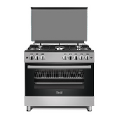 Ferre, 5-Burner Free Standing Gas Cooker 90×60cm with Gas Oven, Grill & Turnspit