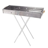 KKF Foldable Portable Barbecue Grill with Chrome-Plated Stand for Camping, Picnics, Outings & Vacations
